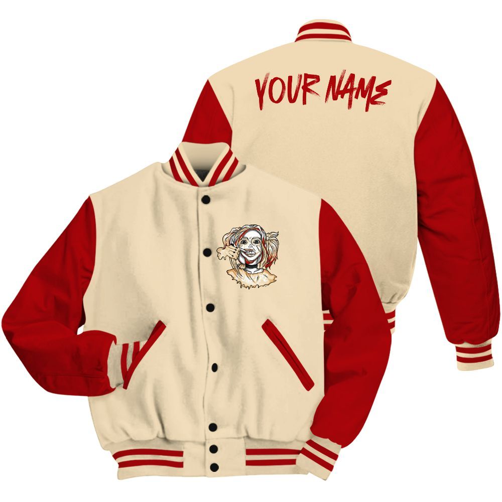 Varsity Jacket To Match Dunk Low Strawberry Waffle - Custom Name Bad Girl HAHA All Over Print