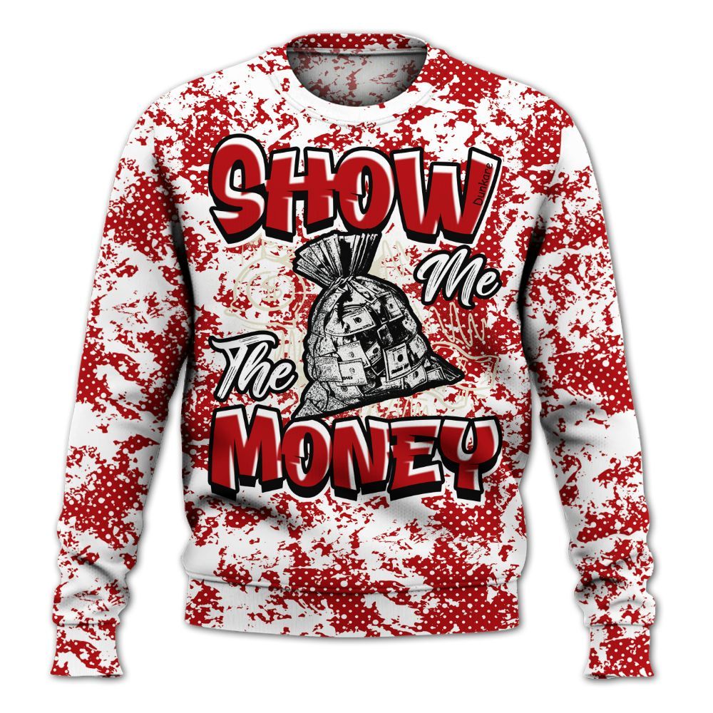 Sweatshirt To Match Cement Grey 3s - Show Me The Money Retro All Over Print