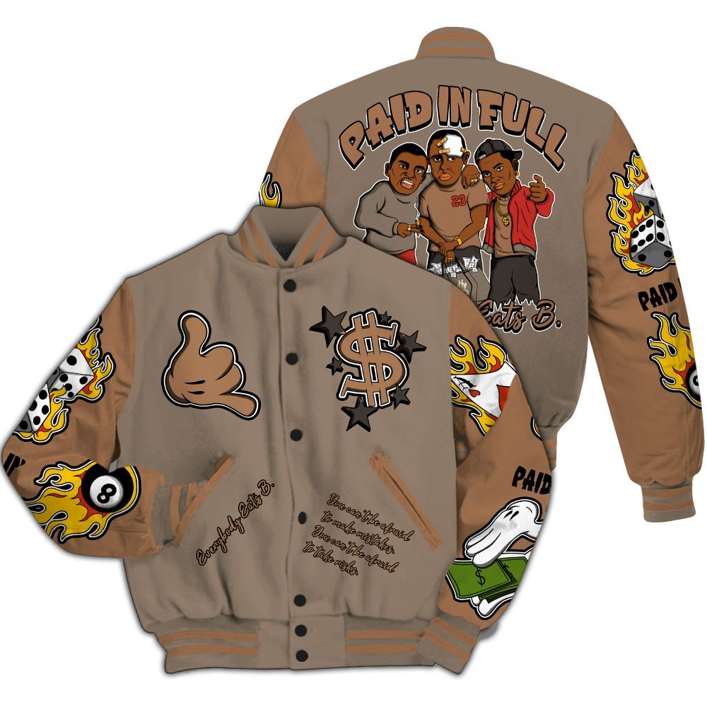 Varsity Jacket To Match Air Max Rocky Distressed - Everybody Paid In Full Graphic All Over Print