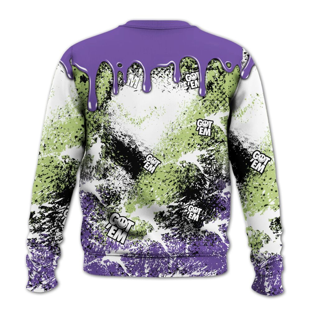 Sweatshirt To Match Canyon Purple 4s - Dripping 23 Drip All Over Print