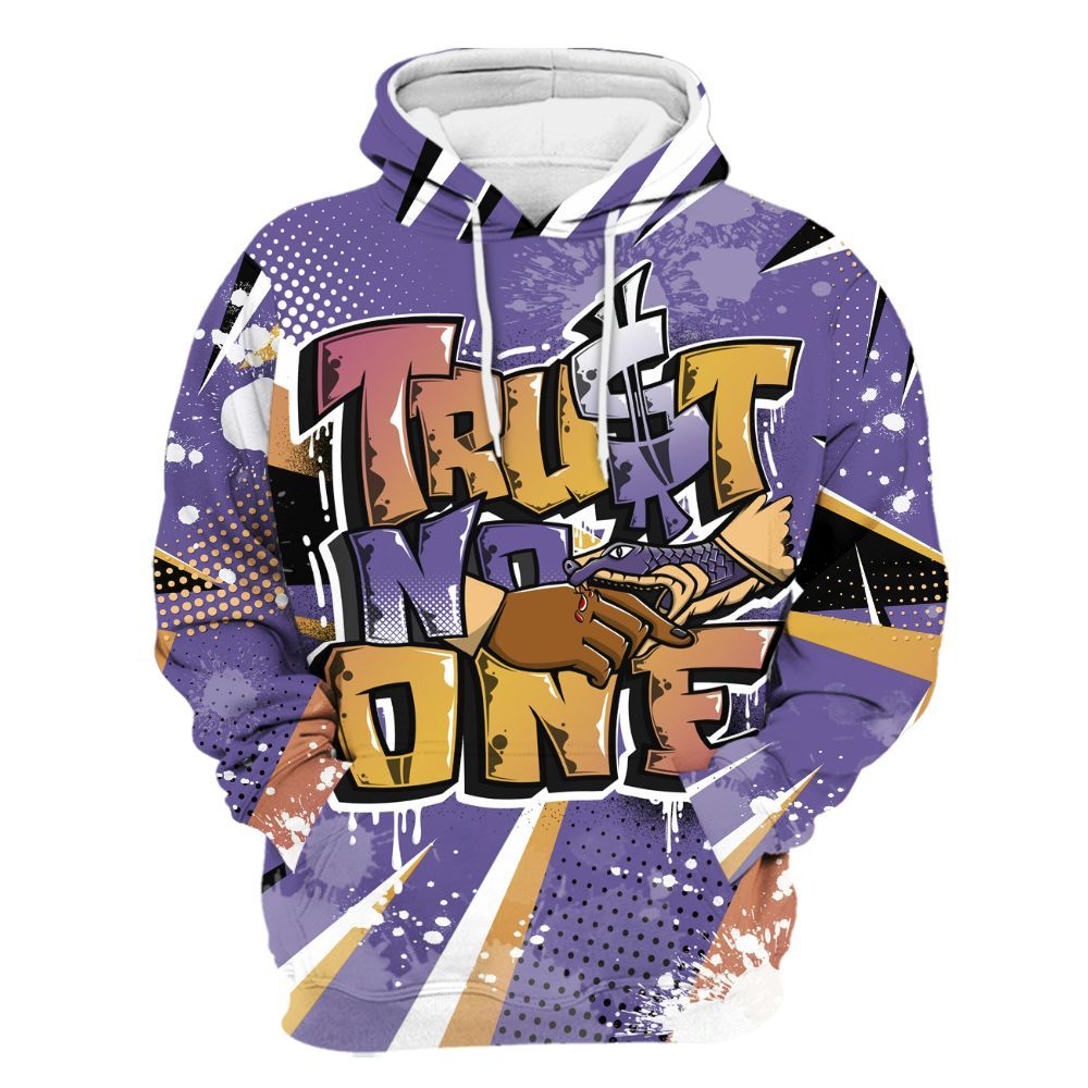 Hoodie To Match Book Sunset 1s - Poly Trust No One Dripping All Over Print