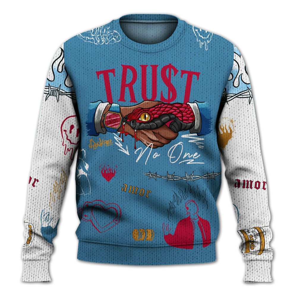 Knitted Sweater To Match GS Messy Room 4s - Snake Trust No One