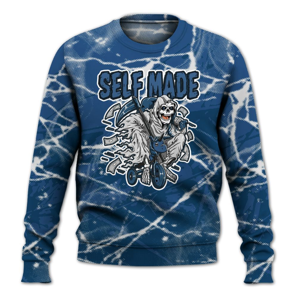 Sweatshirt To Match High OG Midnight Navy 1s - Self Make Skeleton Profound All Over Print
