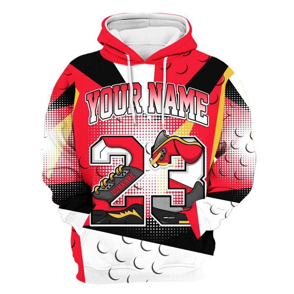 Hoodie To Match KD 18 Air Bakin - Poly Custom Name Number 23 5s All Over Print