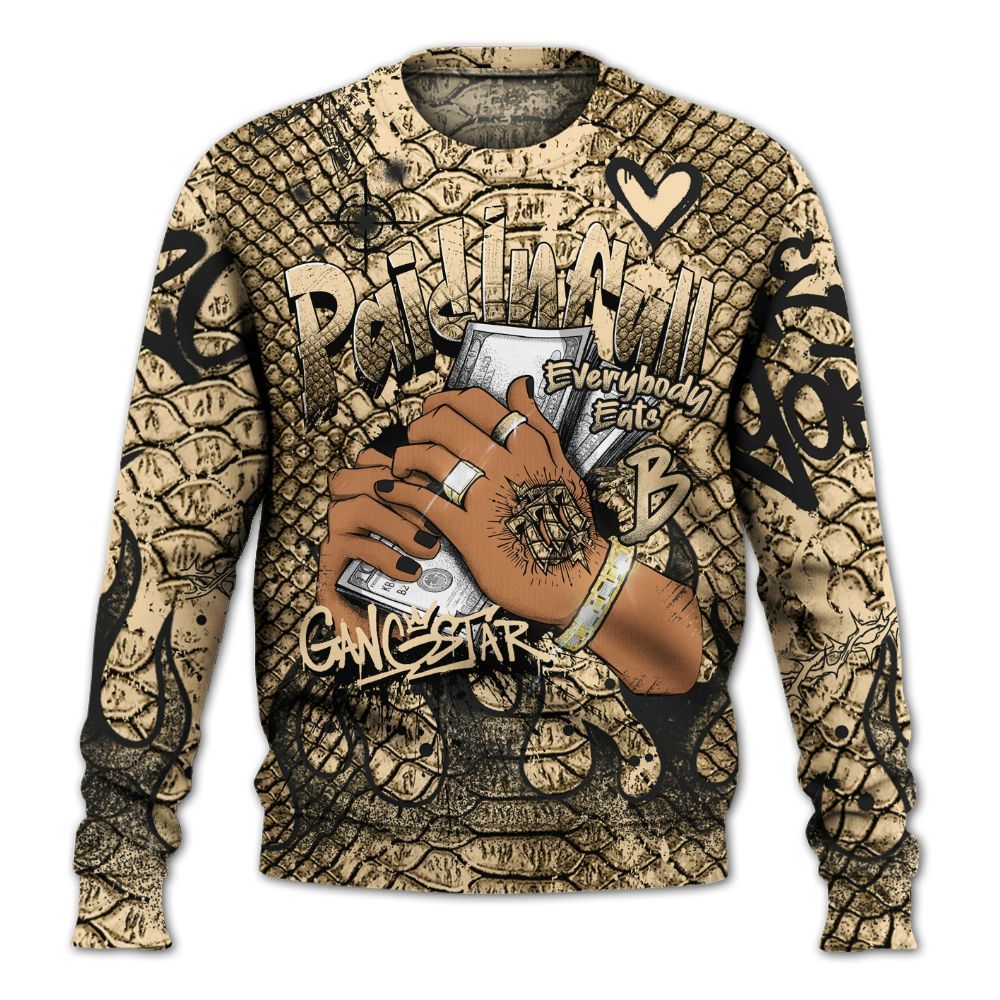 Sweatshirt To Match Kobe 9 EM Mambacita - Lucky Money Paid In Full Graffiti All Over Print