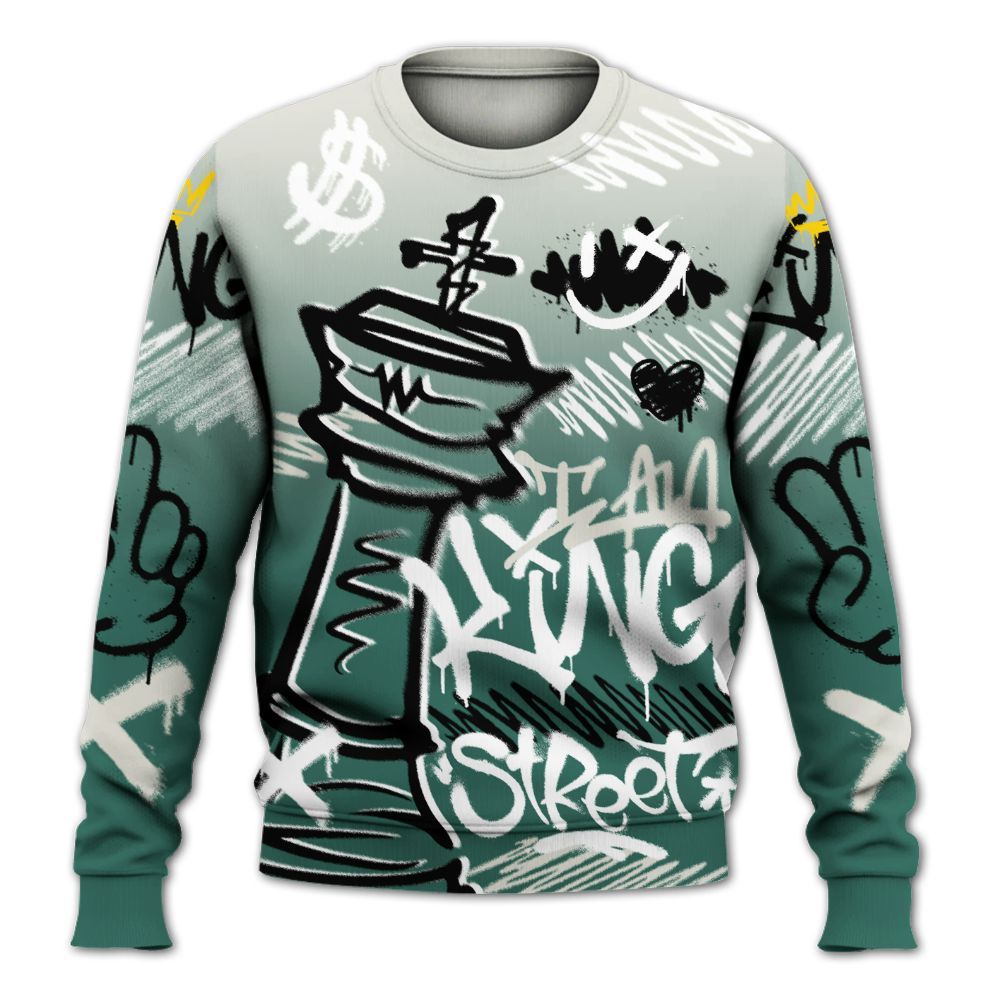 Sweatshirt To Match RM Oxidized Green 4s - Street King Chess Streetwear All Over Print