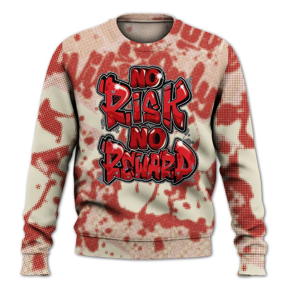 Sweatshirt To Match Cement Grey 3s - No Risks No Reward Street All Over Print