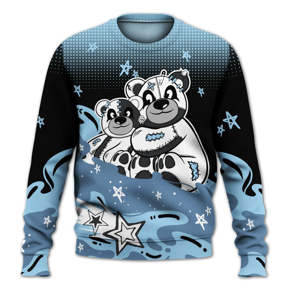 Sweatshirt To Match Legend Blue 11s - Sincere Fondness Bear Stars All Over Print