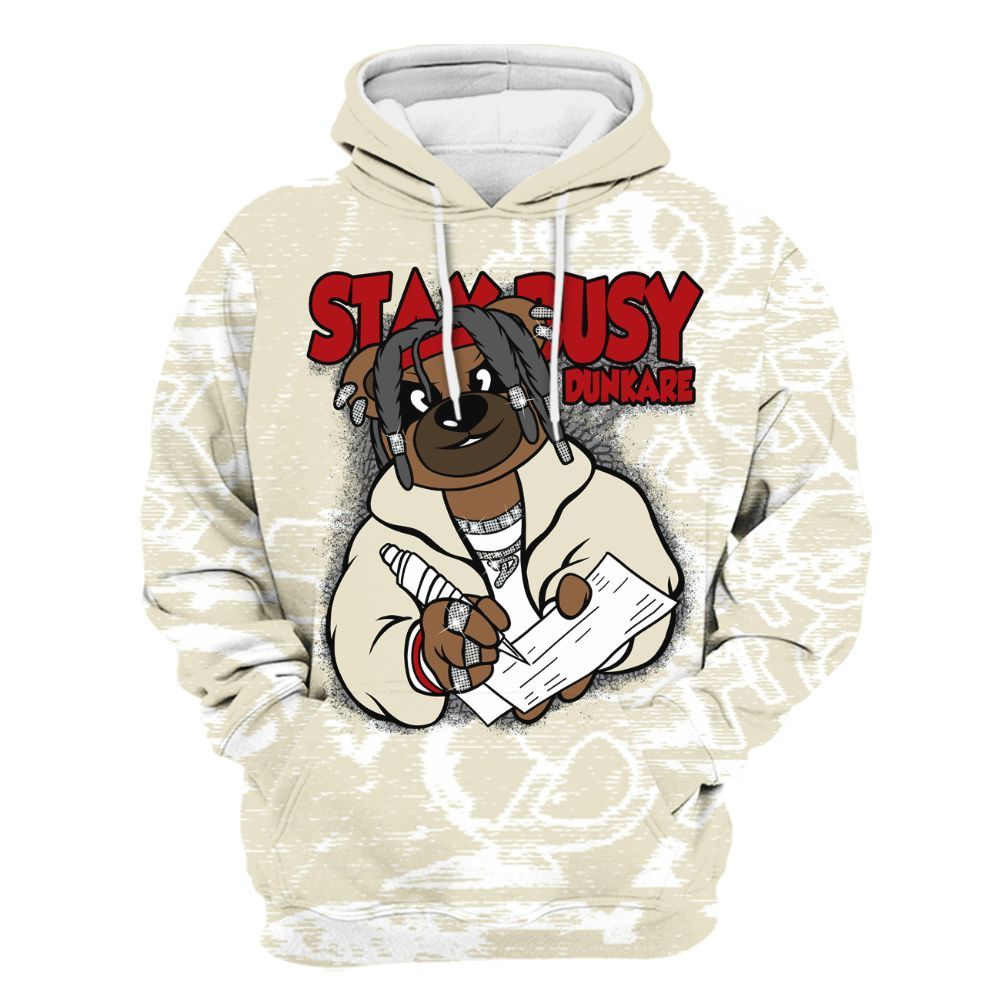 Hoodie To Match Cement Grey 3s - Maintain Activity Bear Avant-Garde All Over Print