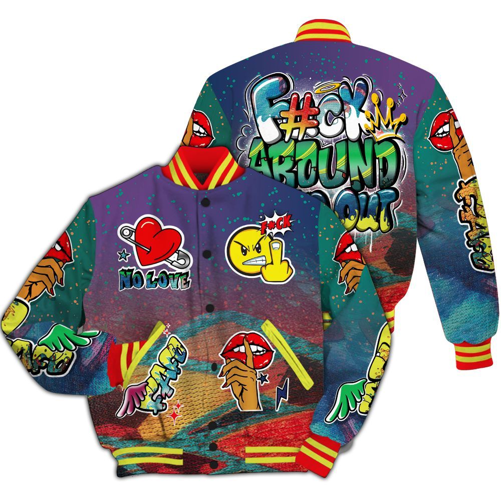 Varsity Jacket To Match Kobe 8 What The - FK Around Find Out All Over Print