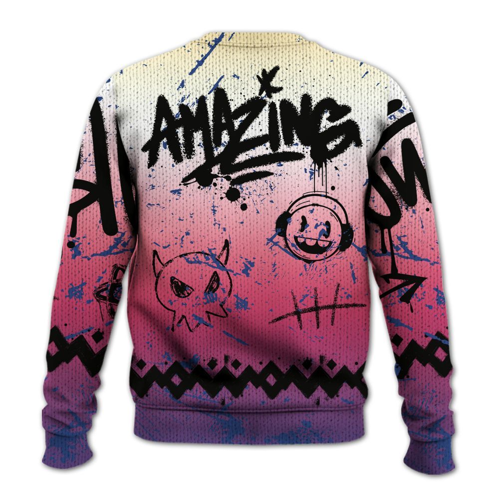 Knitted Sweater To Match Air Griffey Max Los Angeles 1s - Friday Sneaker Crayon