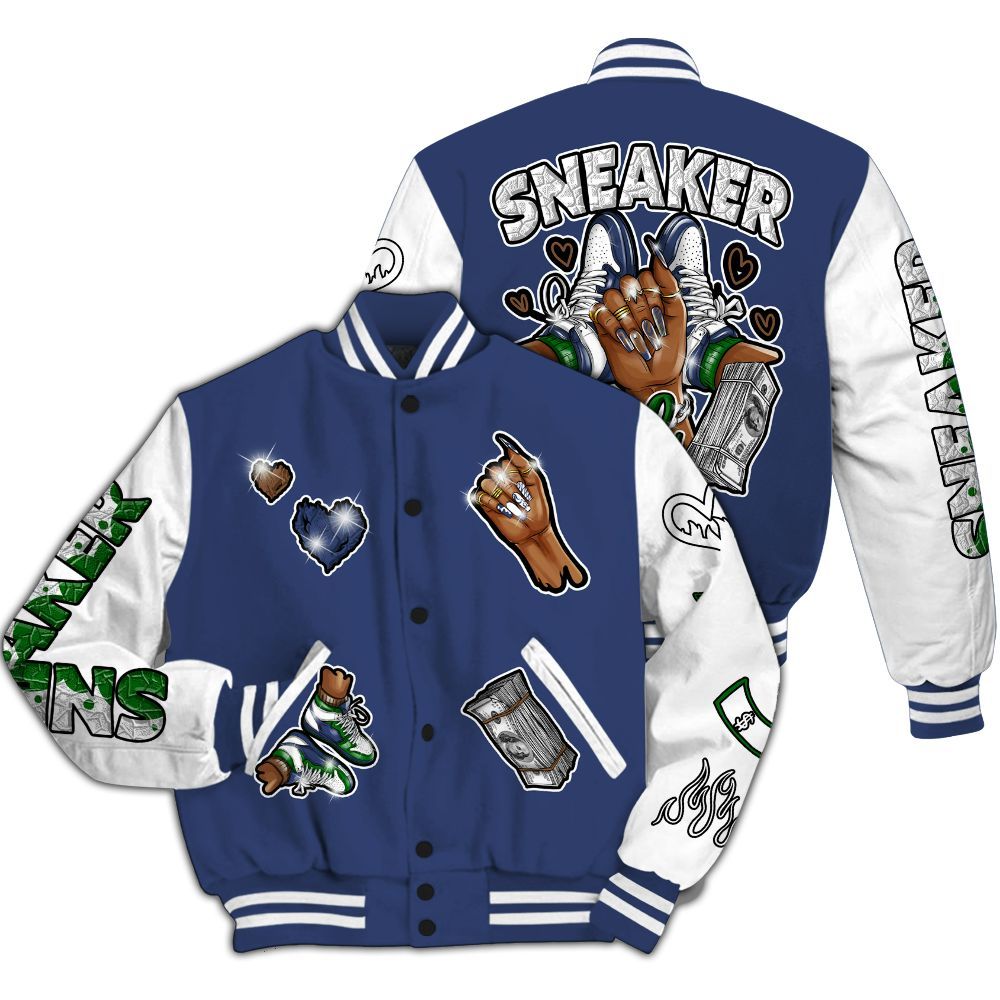 Varsity Jacket To Match Midnight Navy 13s - Sneakerz Girlz All Over Print