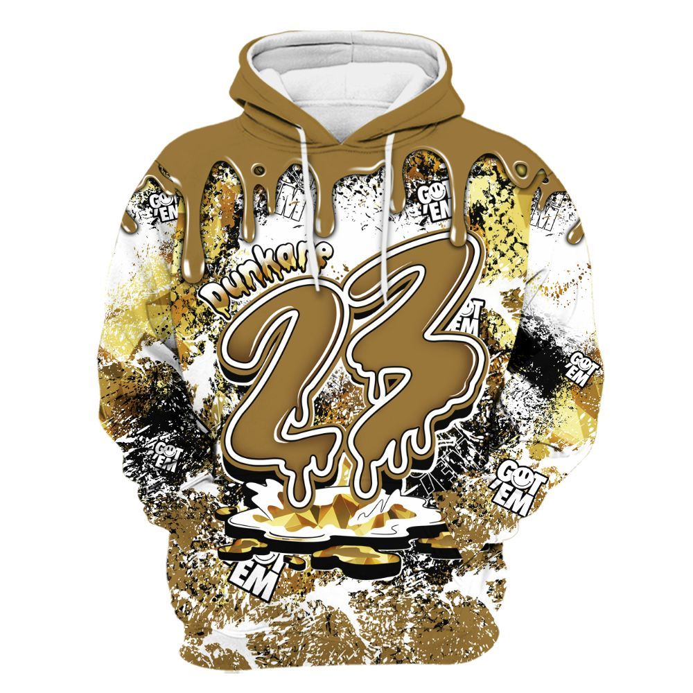 Hoodie To Match NET Gold 4s - Dripping 23 Drip All Over Print