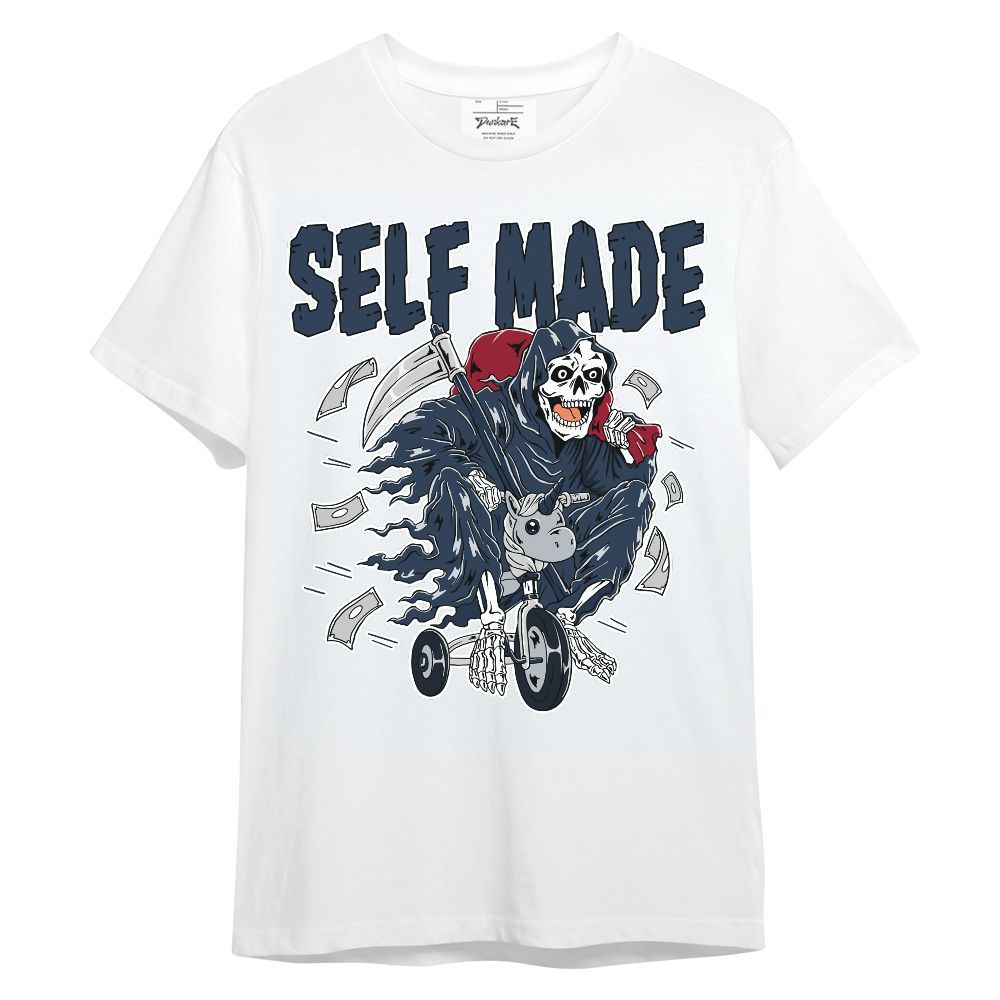 Shirt To Match White Midnight Navy 6s - Self Make Skeleton Unisex Shirt