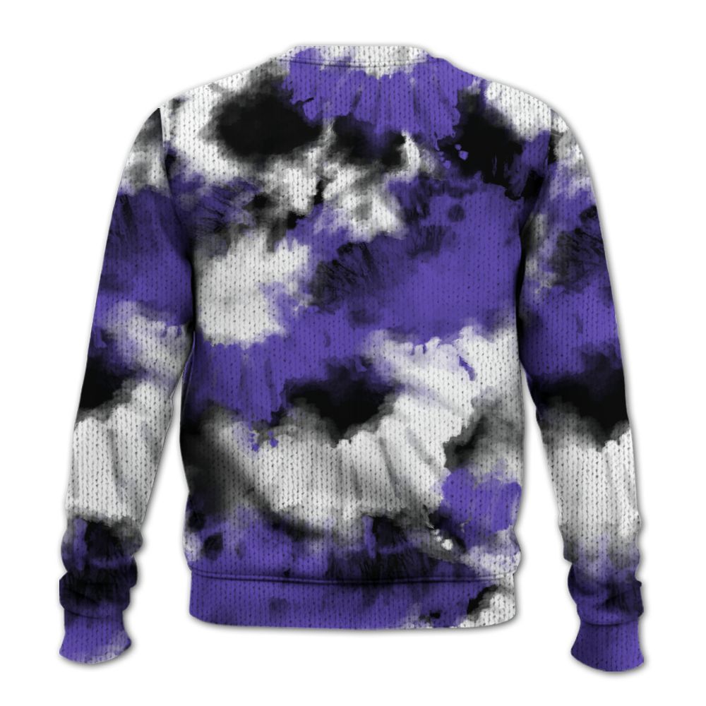 Knitted Sweater To Match Field Purple 12s - Tie Dye FK Around Find Out