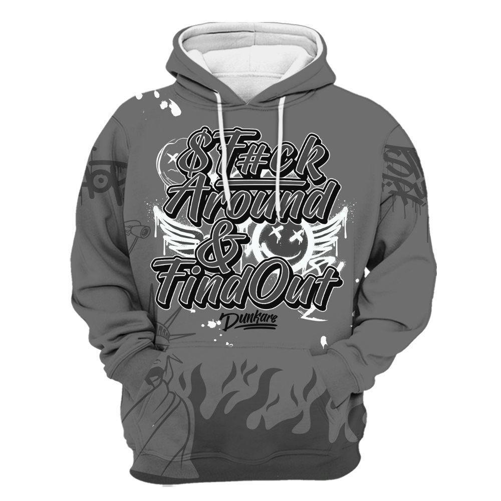 Hoodie To Match Retro Stealth 12s - Graphic Fck Around Find Out All Over Print