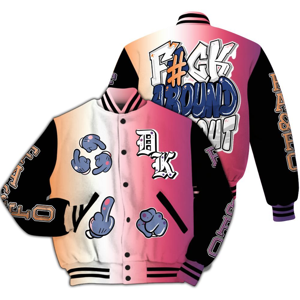 Varsity Jacket To Match Air Griffey Max Los Angeles 1s - F Around Find Out Graphic All Over Print