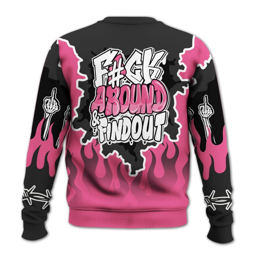 Sweatshirt To Match Air Max SNDR Hyper Pink Sn - F Around Find Out Graphic Trapped All Over Print