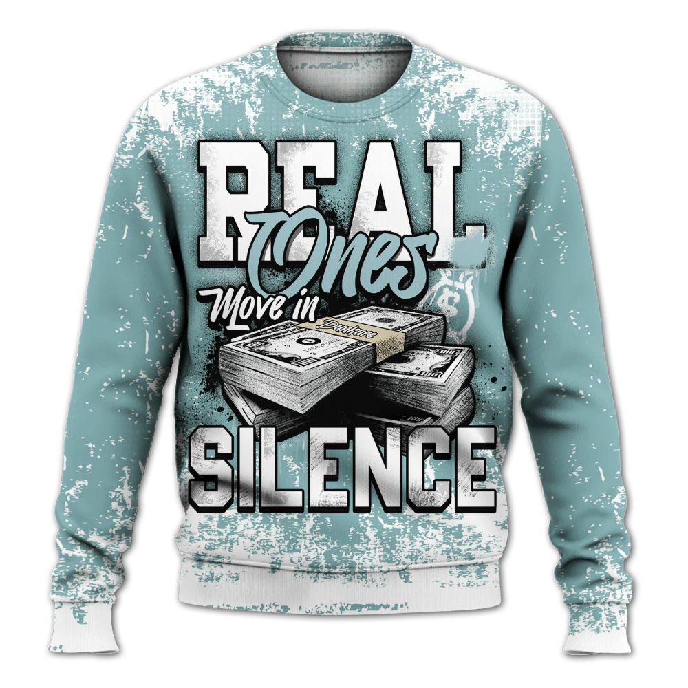 Sweatshirt To Match Dunk Low Glacier Blue Pale Ivory - Move In Silence Money Street Retro All Over Print