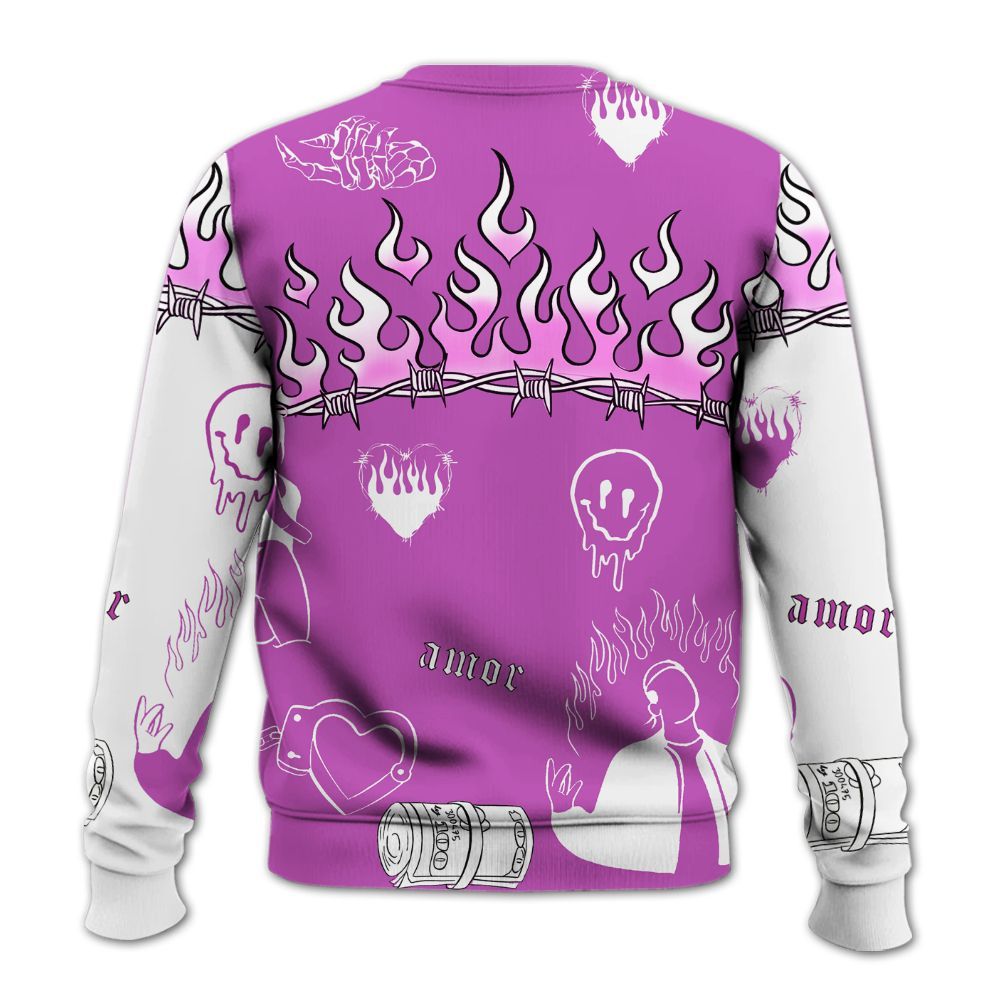 Sweatshirt To Match Hyper Violet 4s - Snake Trust No One All Over Print