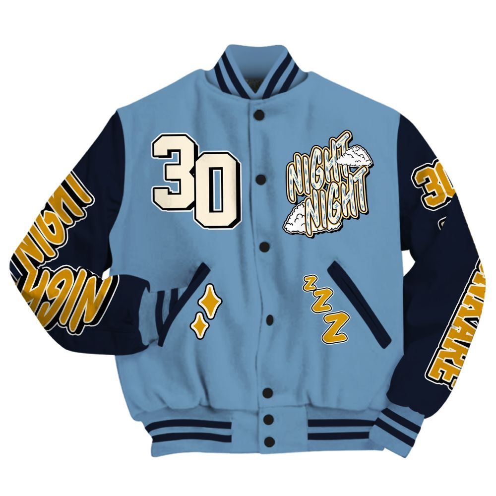 Varsity Jacket To Match High OG First In Flight 1s - Seeya Skeleton All Over Print