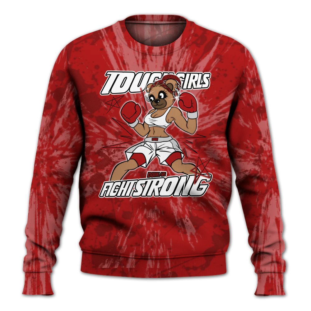 Sweatshirt To Match Red Taxi 12s - Gritty Girls Bear Luxury All Over Print