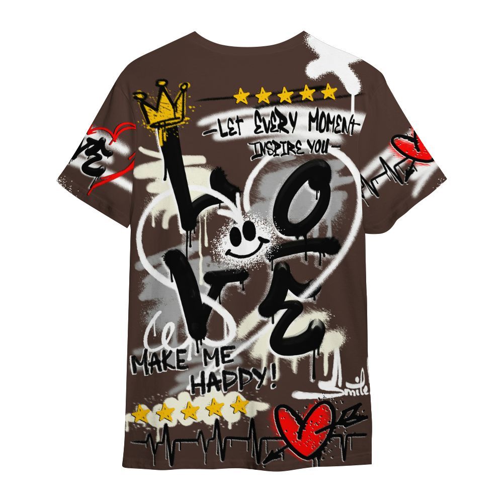 Shirt To Match SoleFly Cafecito 12s - Happy Love Beats Graffiti Streetwear All Over Print