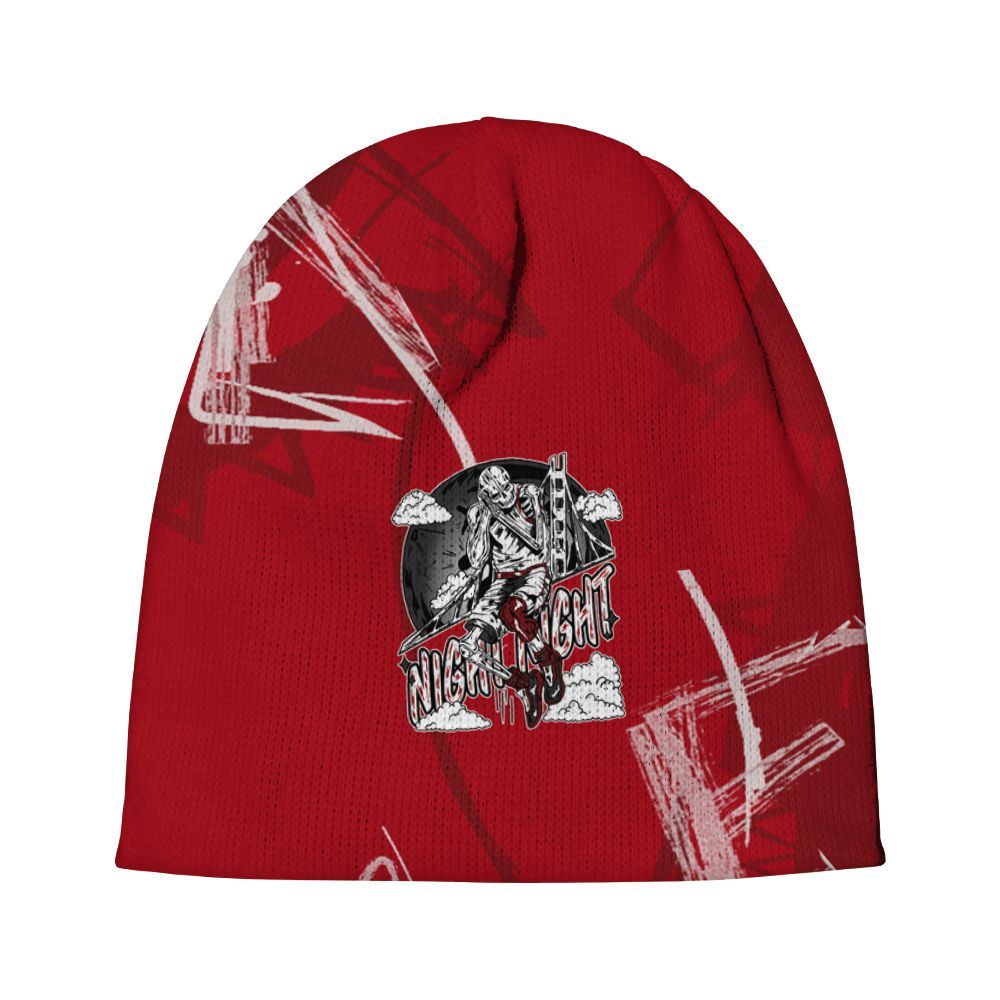 Beanie Hat To Match Bred Velvet 11s - Seeya Skeleton Messyz Graphic