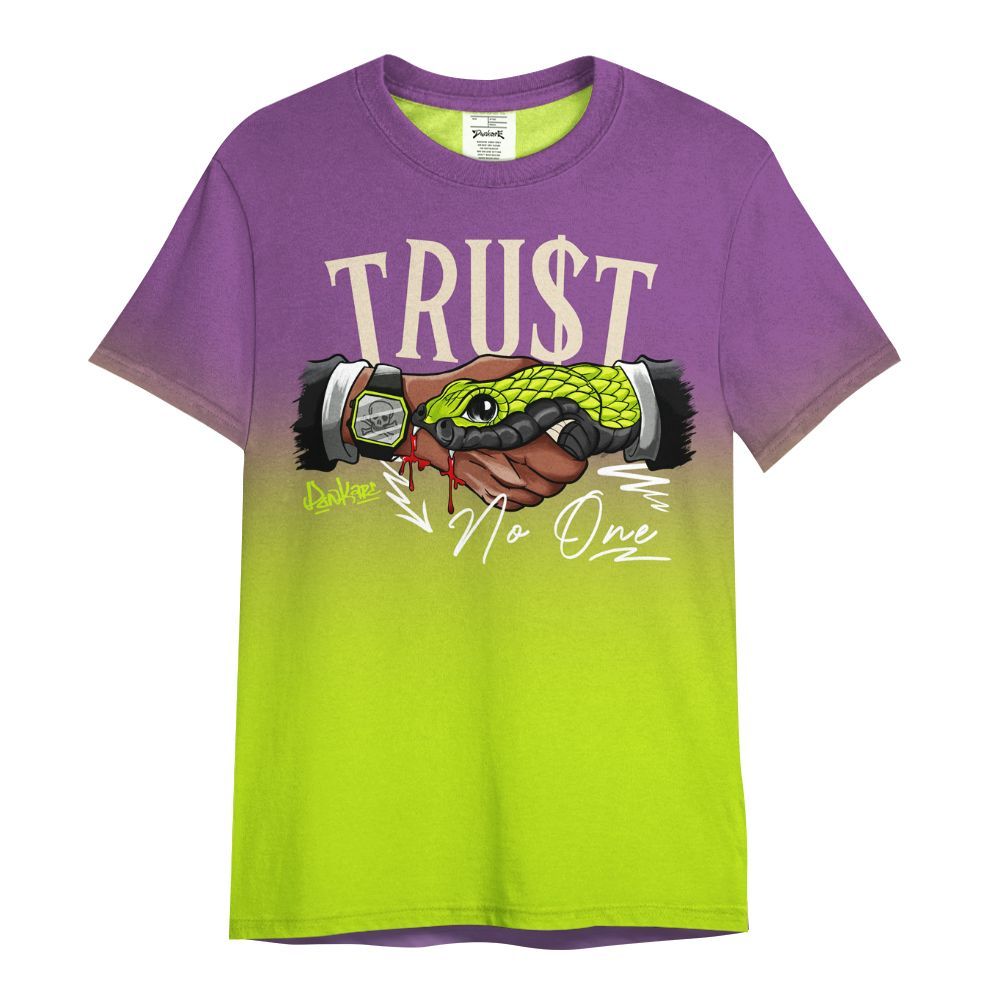 Shirt To Match GS Black Barely Volt 11s - Snake Trust No One Drip All Over Print