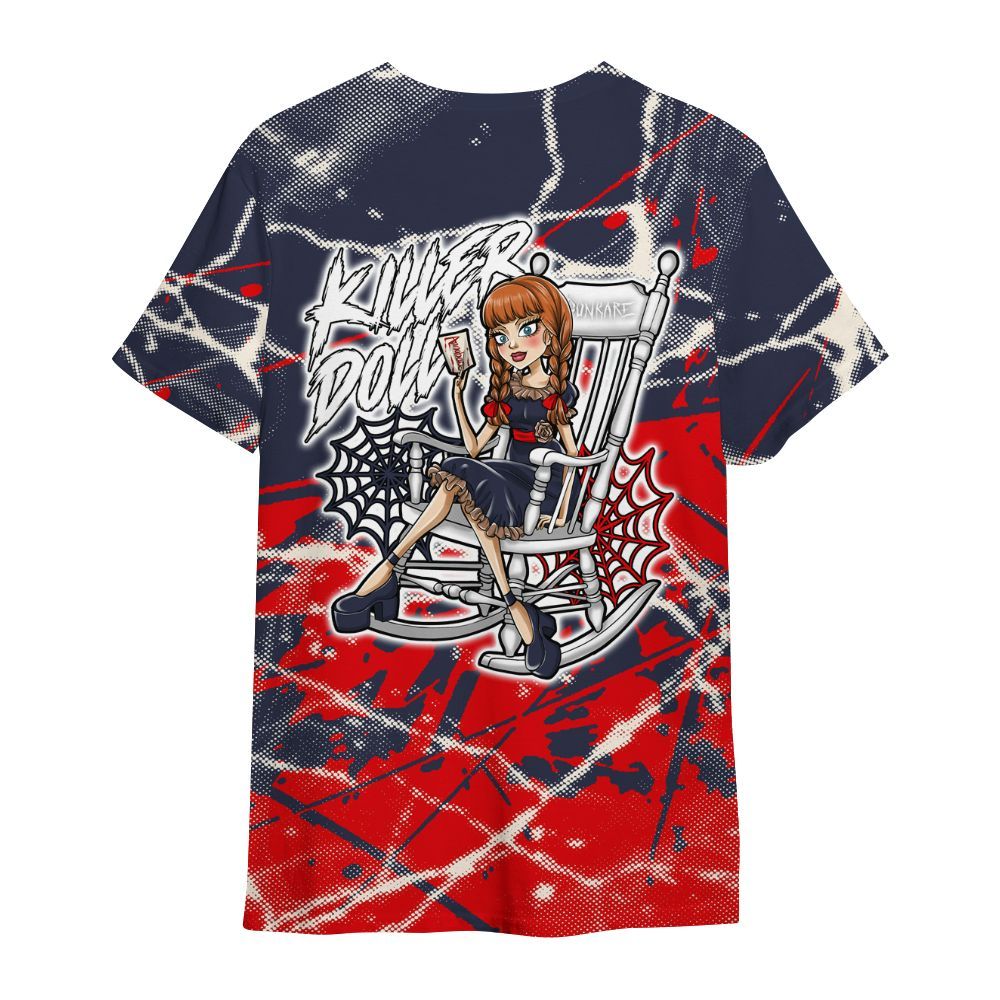 Shirt To Match Low OG Howard University 1s - Killer Doll-A Halloween Profound All Over Print