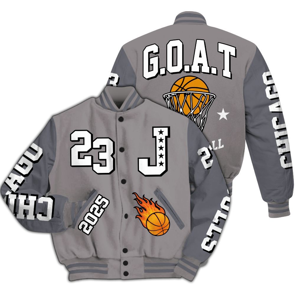 Varsity Jacket To Match Cool Grey 11s - Chicago 23 Basketball All Over Print