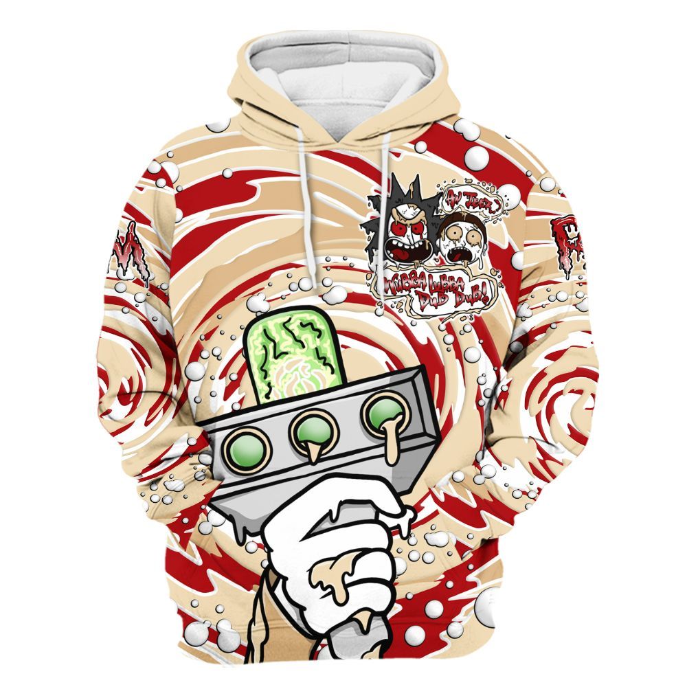 Hoodie To Match Dunk Low Strawberry Waffle - Wubba Rick Drip All Over Print