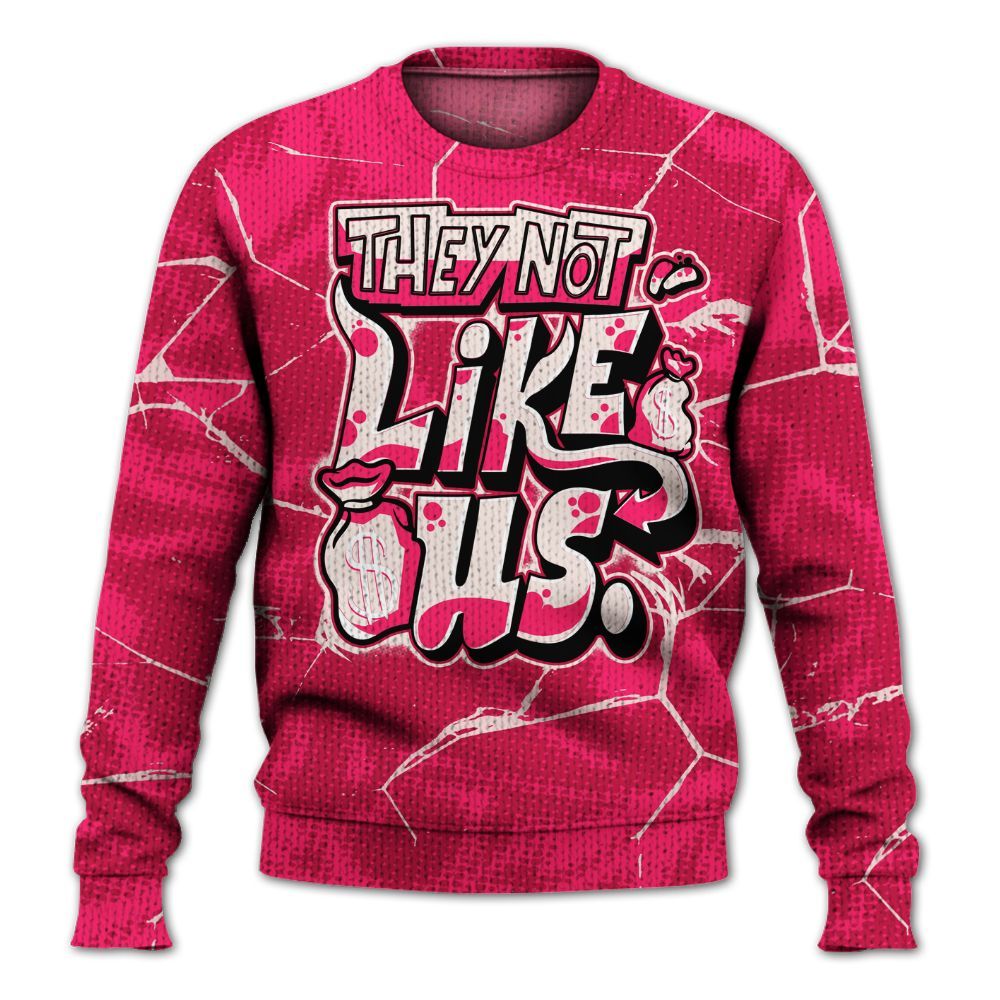 Knitted Sweater To Match A'One Pink Aura - Dislike Us Graphic