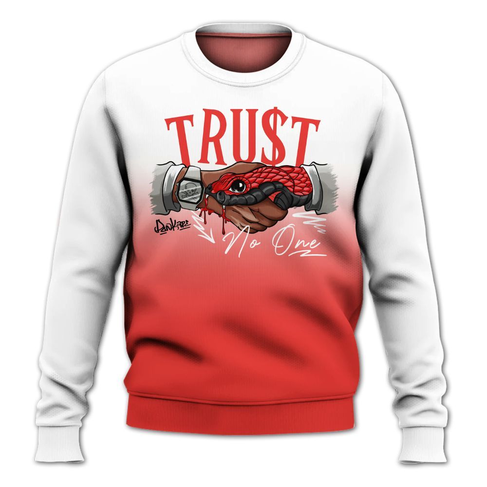 Sweatshirt To Match Vomero 5 Bright Crimson - Snake Trust No One Drip All Over Print