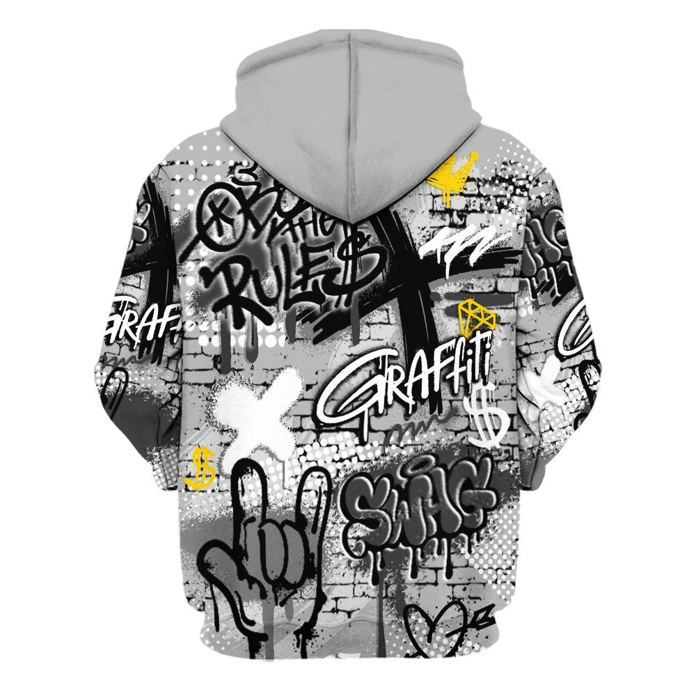 Hoodie To Match NOCTA Black 2s - True It Real Graffiti Streetwear All Over Print