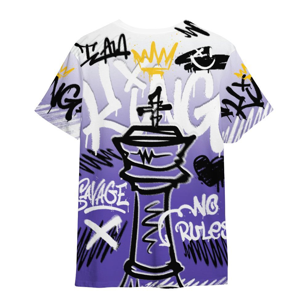 Shirt To Match Field Purple 12s - Street King Chess Streetwear All Over Print