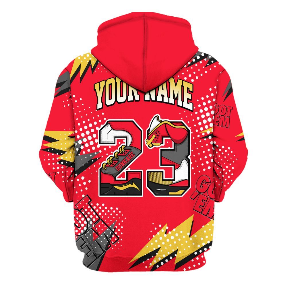 Hoodie To Match KD 18 Air Bakin - Custom Name Number 23 5s All Over Print