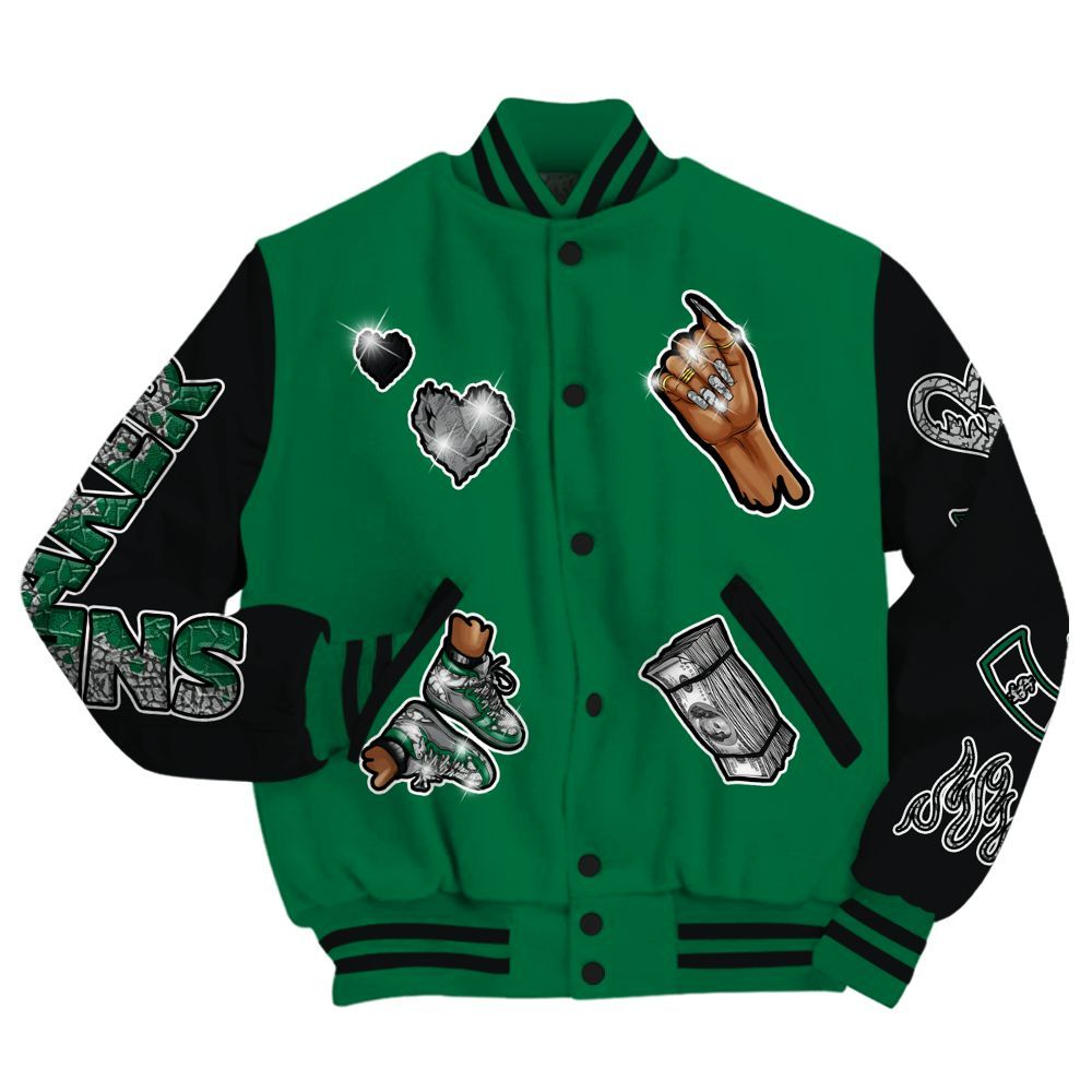 Varsity Jacket To Match Pine Green 3s - Sneakerz Girlz All Over Print
