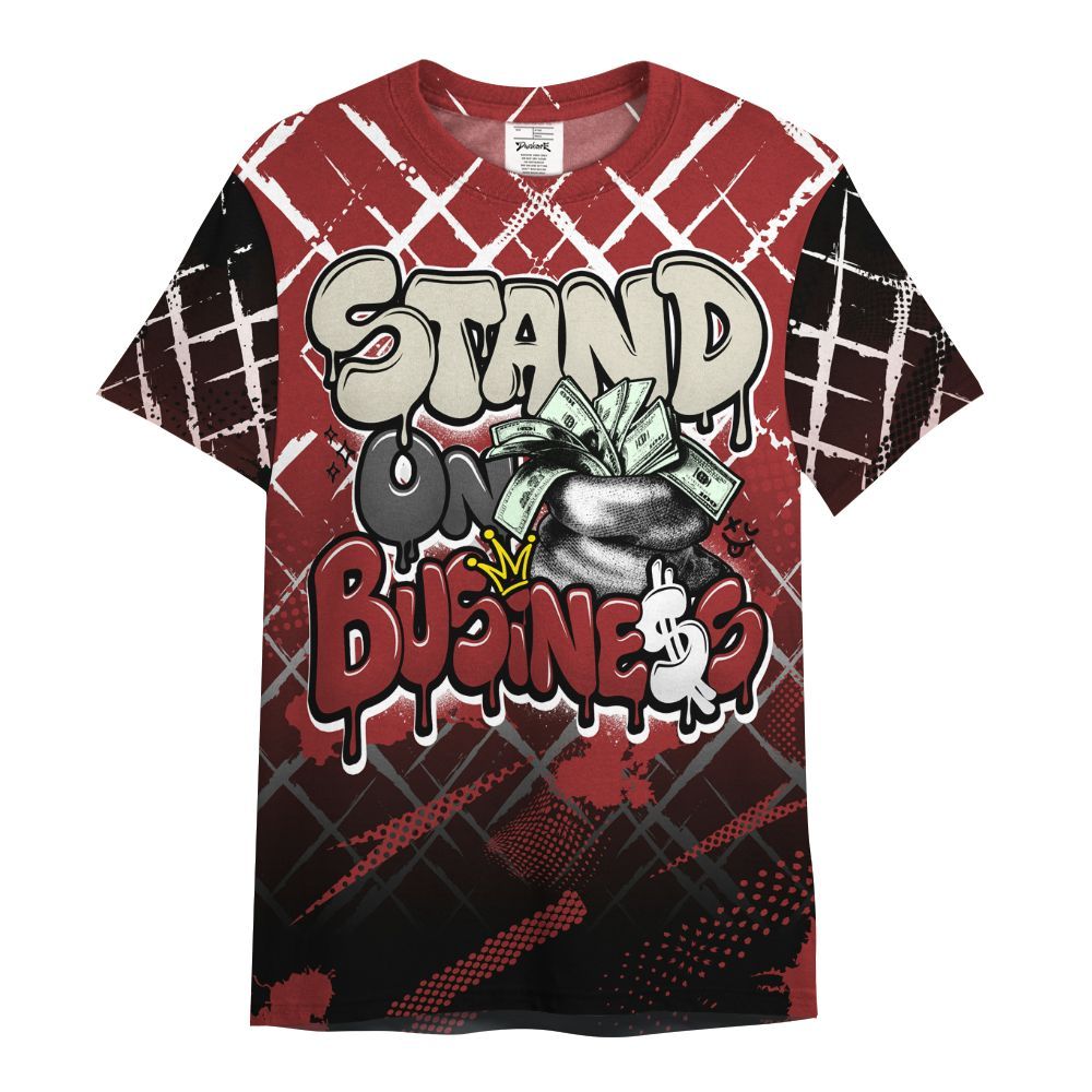 Shirt To Match High 85 Bred 1s - Halftone Stand Business Dripping All Over Print