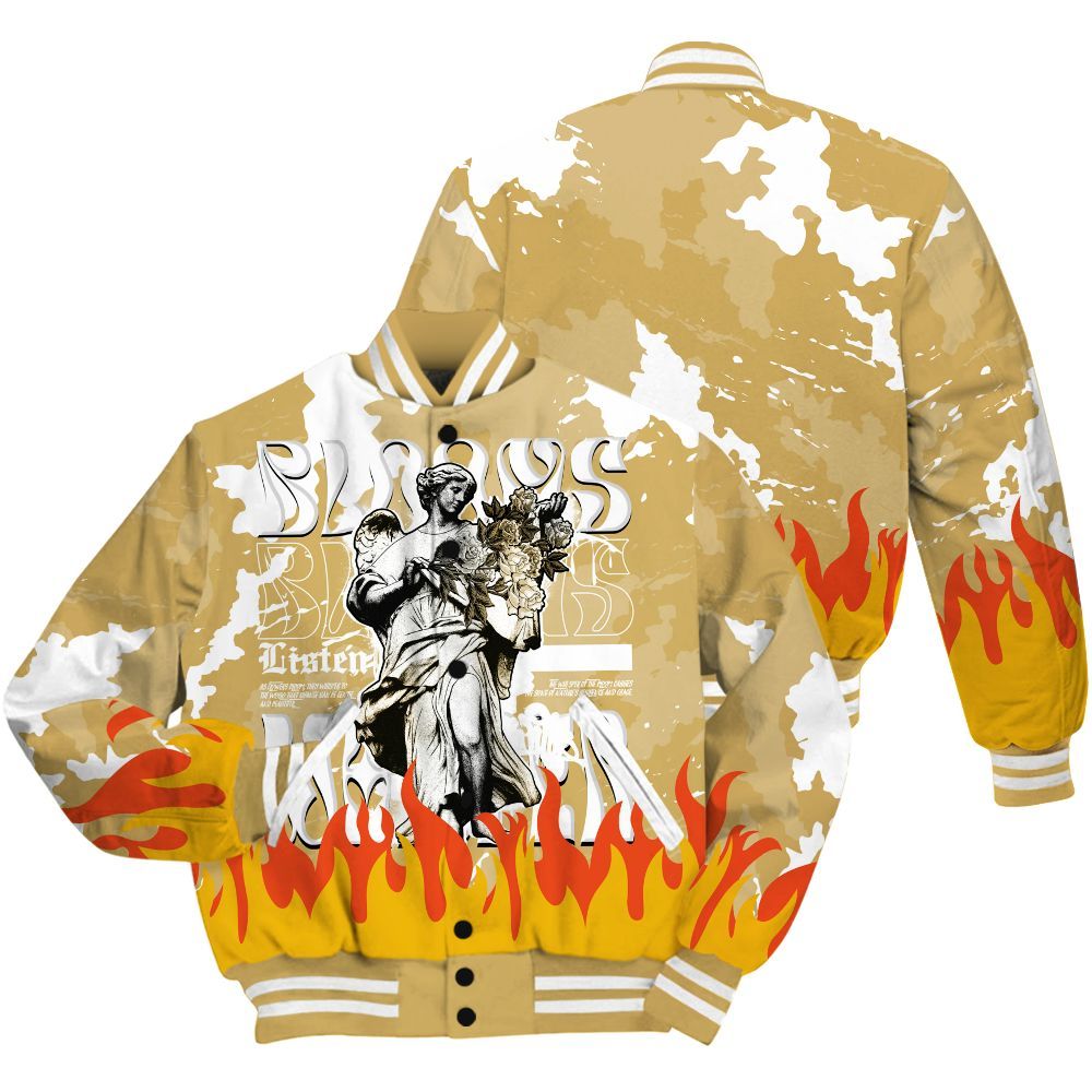 Varsity Jacket To Match Craft Paris 6s - Blooms Whisper Retro All Over Print