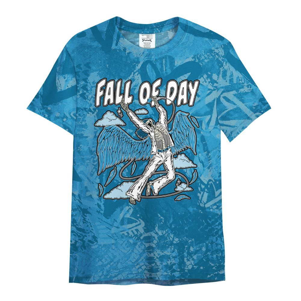 Shirt To Match Powder Blue 9s - Fall Of Days Skeleton Heart All Over Print