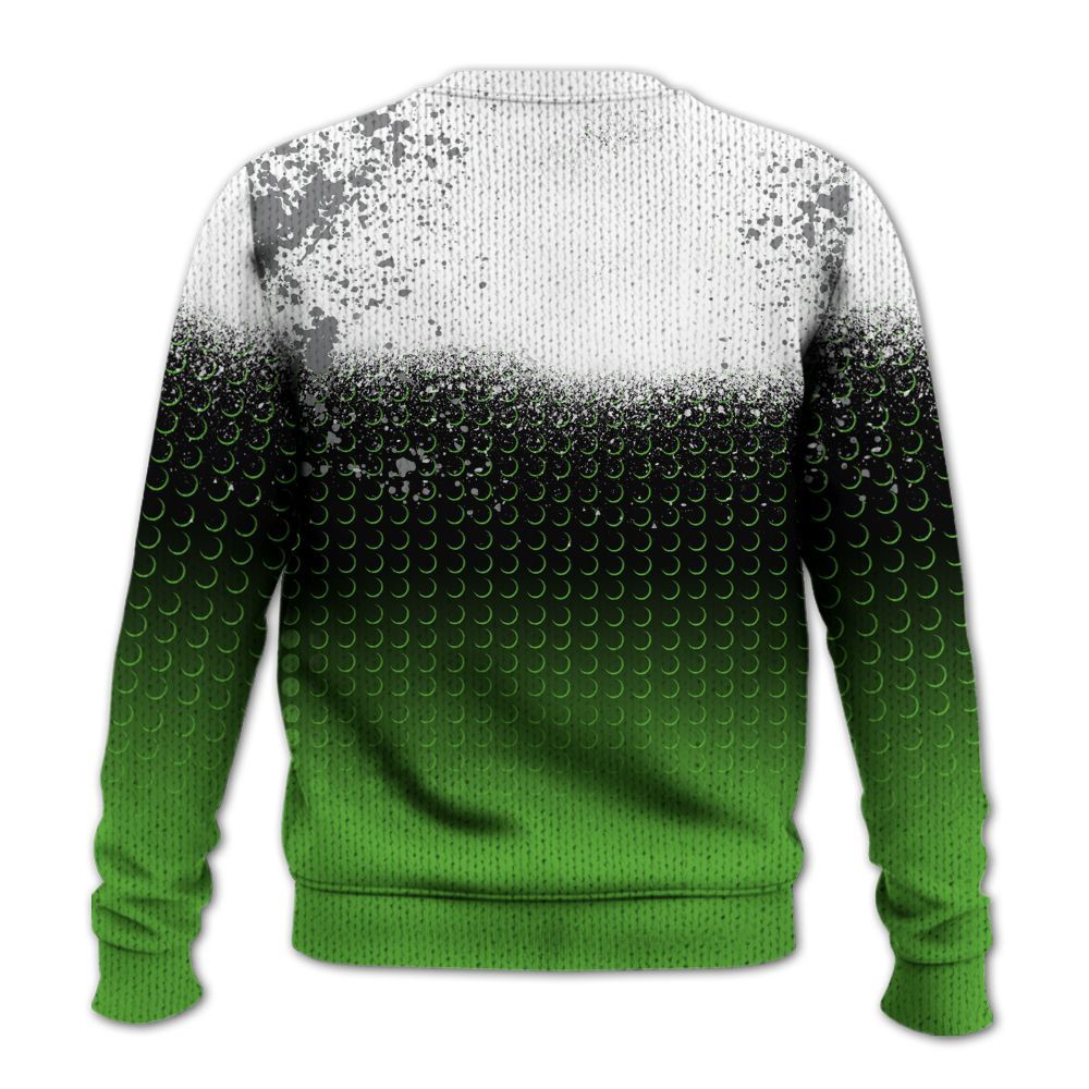 Knitted Sweater To Match Retro Green Bean 5s - Halftone Time Is Money