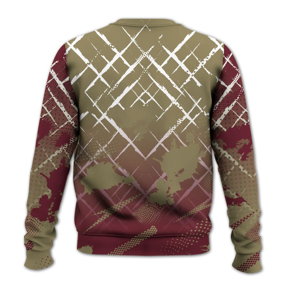 Sweatshirt To Match Black Olive 7s - Halftone Stand Business Dripping All Over Print