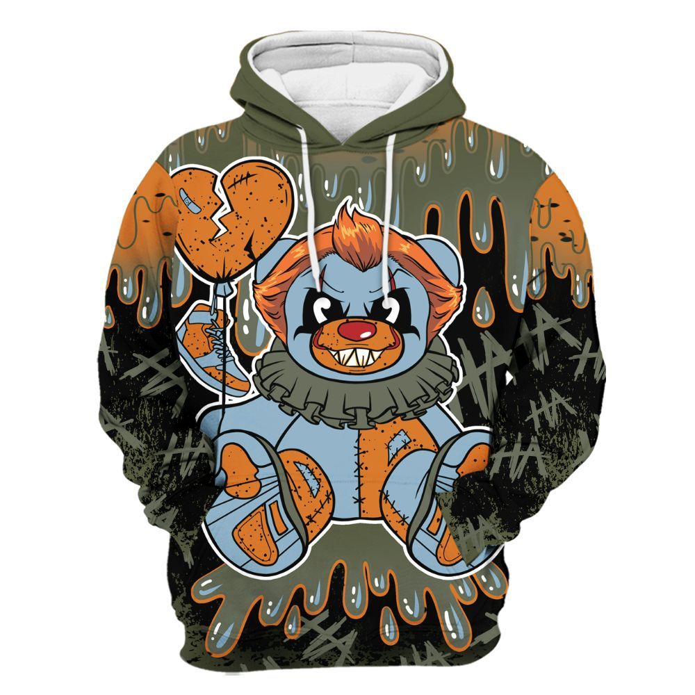Hoodie To Match Olive 5s - Shoe Game Bear Drip All Over Print