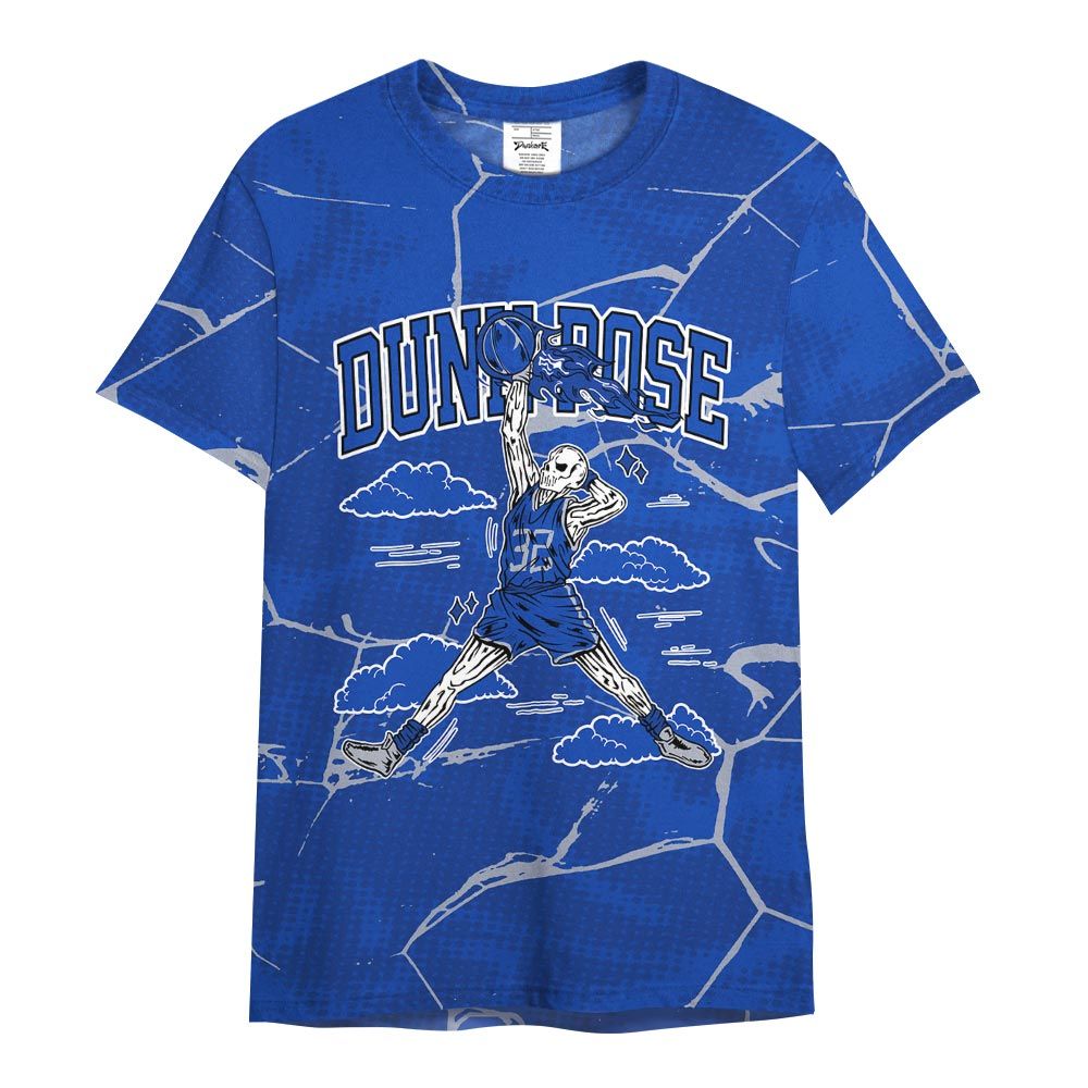Shirt To Match Air Foamposite One Royal - Pose Skeleton Crack Shirt Unisex