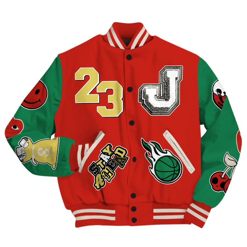 Varsity Jacket To Match Retro El Vuelo 3s - Hustles Money Number 23 All Over Print