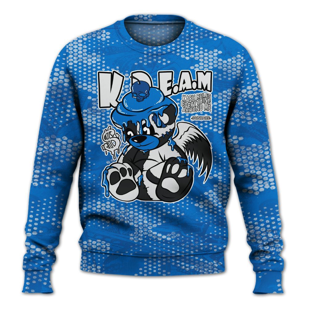 Sweatshirt To Match Blueberry 12s - Loot Bear All Over Print