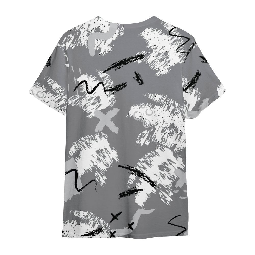 Shirt To Match Retro Wolf Grey 5s - Hustle Grind Pray Graphic Street Style All Over Print