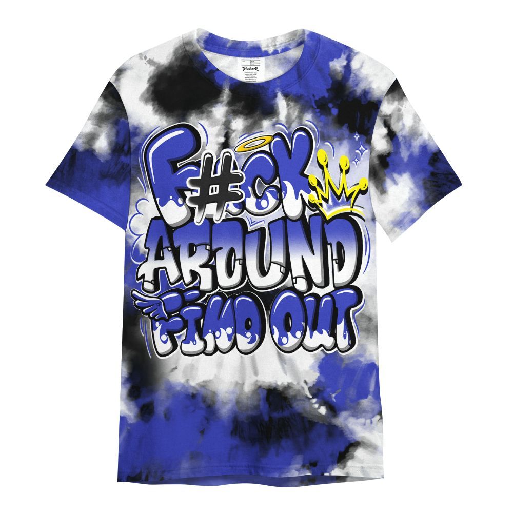 Shirt To Match Retro Black Concord 12s - Tie Dye FK Around Find Out All Over Print