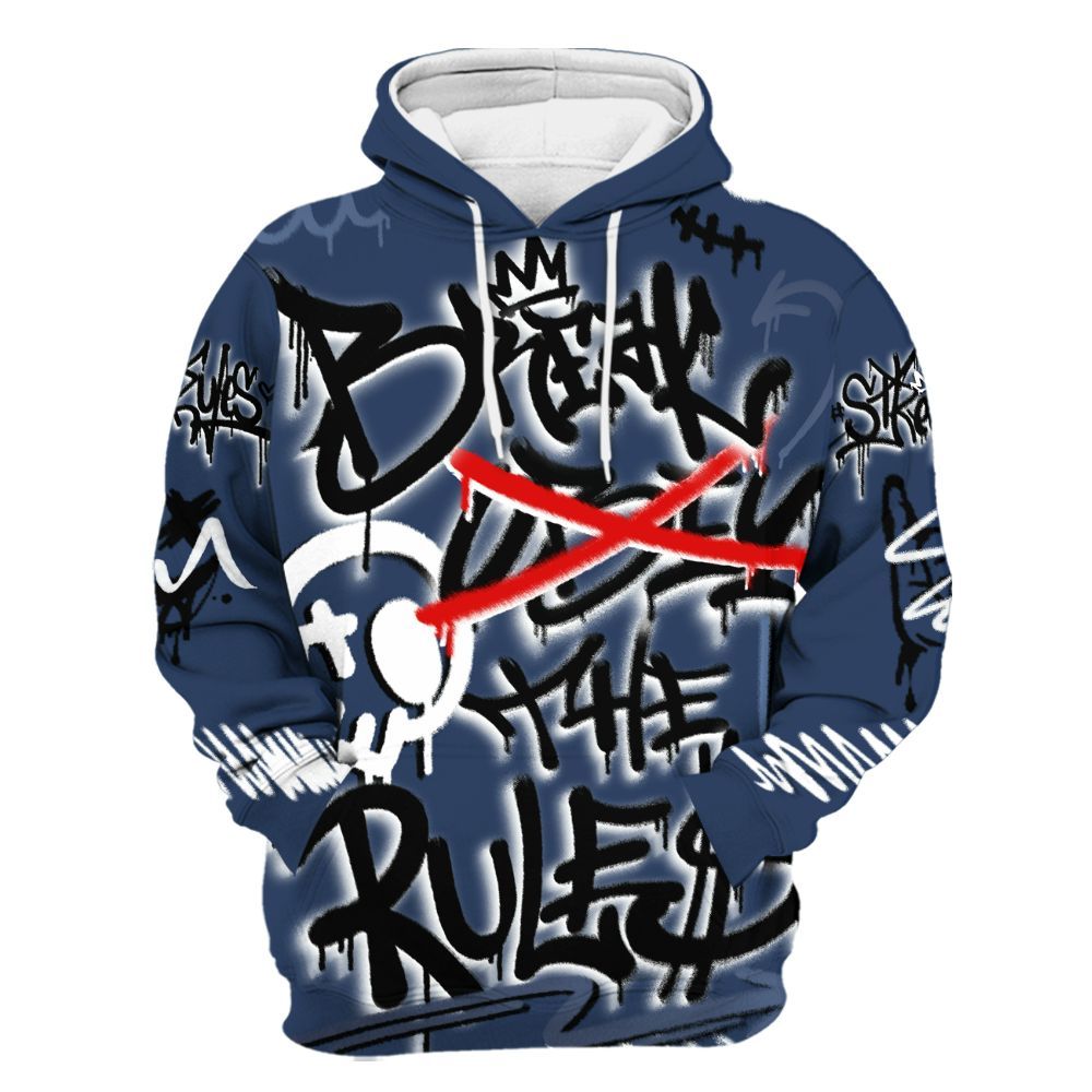 Hoodie To Match Low 85 Metallic Blue 1s - Break Rules Streetwear All Over Print